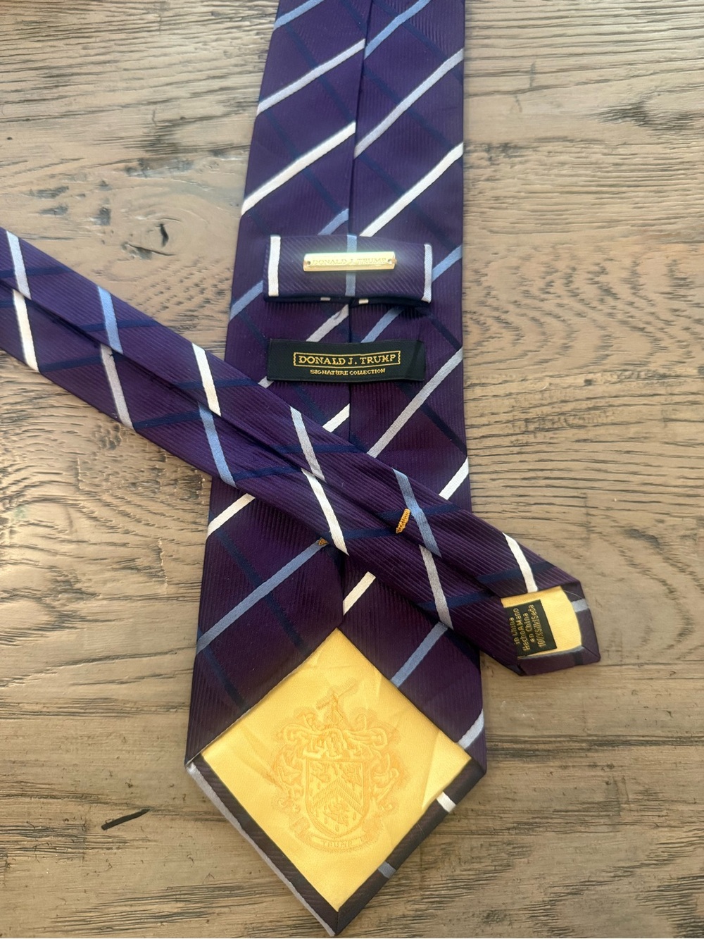 Donald J. Trump Purple Striped Men's Tie